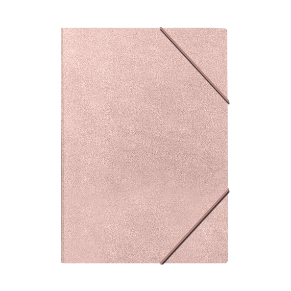 Папка на резинке А4 "deVENTE. Glitter Shine" 400 мкм, фактура с блестками, сверкающая розовая