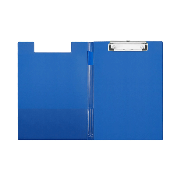 Папка-планшет с зажимом "deVENTE" A4, синяя, усилен. с внутрен.карманом, 