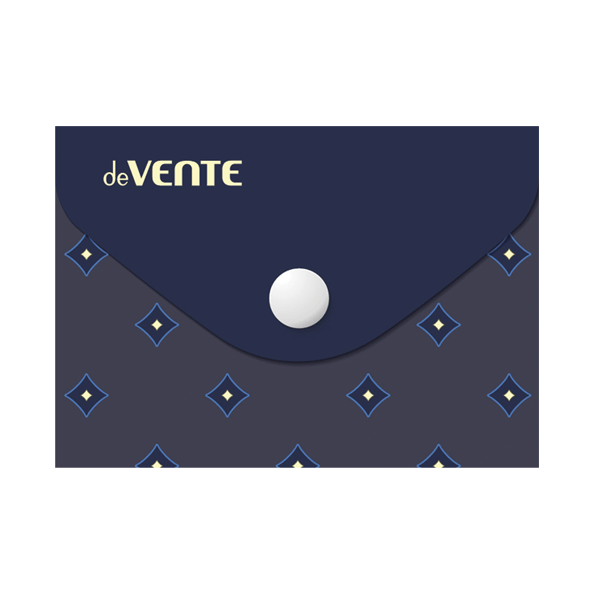 Папка-конверт на кн. А7 "deVENTE. Dark blue pattern" (105x74 мм), 150 мкм, непрозрачная с рисунком