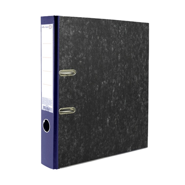 Папка-регистратор 50 мм "Attomex" мраморная картонная разобранная, метал. окантовка, синяя