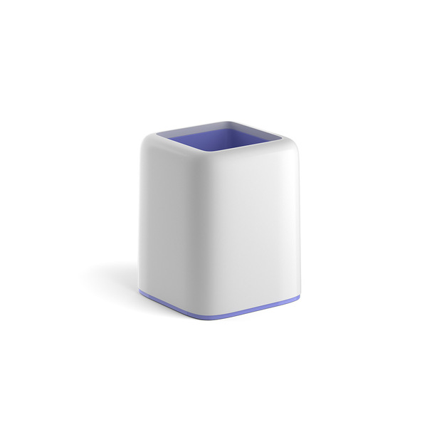 Подставка пластиковая для пишущих принадлежностей ErichKrause® Forte, Pastel, белый с фиолетовой вст