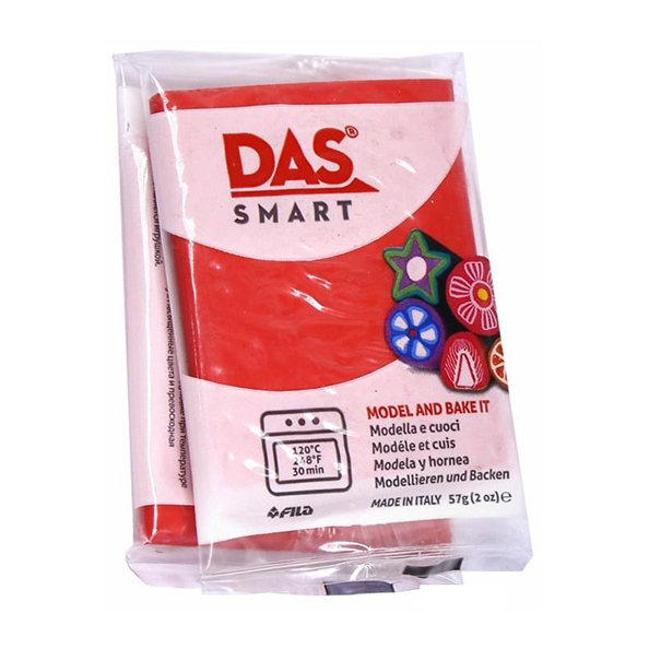 Полимерная паста для моделирования DAS SMART GLITTER, 57 гр., красный