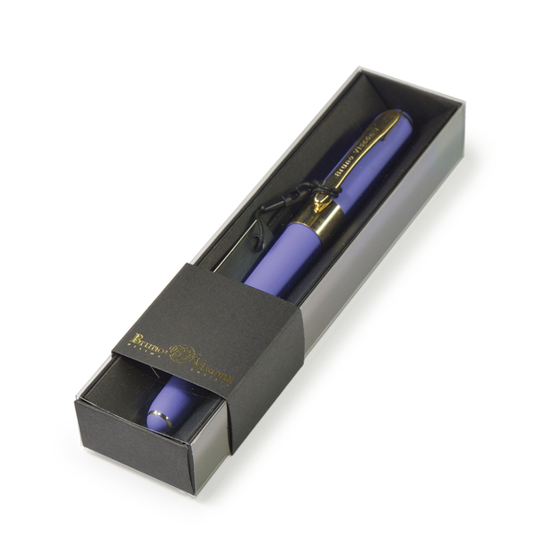 Ручка "MONACO" в футляре шарик. 0.5 мм, СИНЯЯ (фиолетовый корпус, черная коробка)