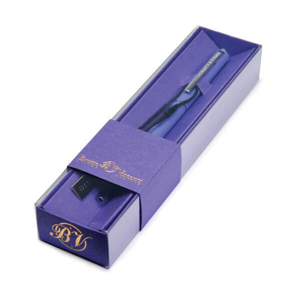 Ручка "PALERMO" в футляре шарик. автомат. 0.7 ММ, СИНЯЯ (фиолетовый корпус, сиреневая коробка)