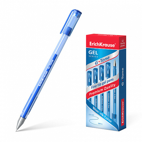 Ручка гелевая 0,5 мм ErichKrause G-Tone Stick Original, синяя