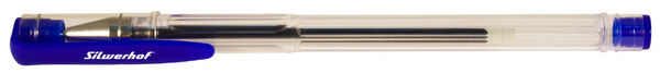 Ручка гелевая 0,7 мм Silwerhof LACONIC синие чернила коробка картонная