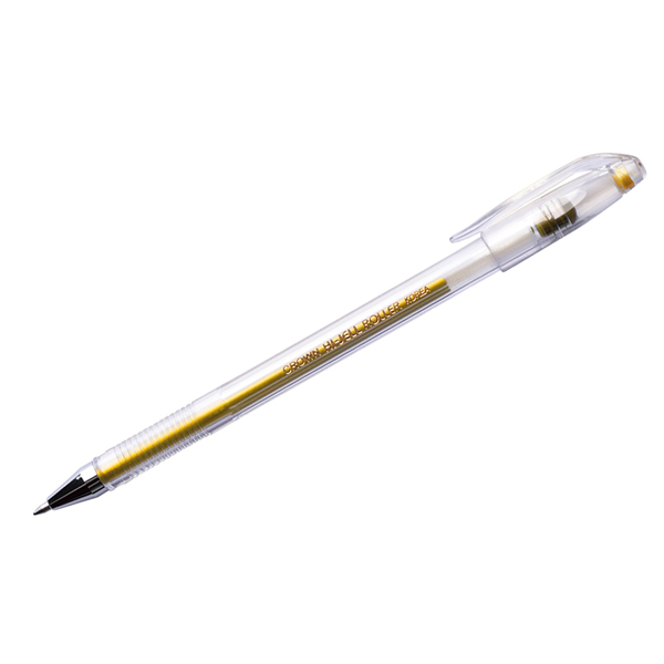 Ручка гелевая 0,7 мм Crown.Hi-Jell Metallic, Золото металлик