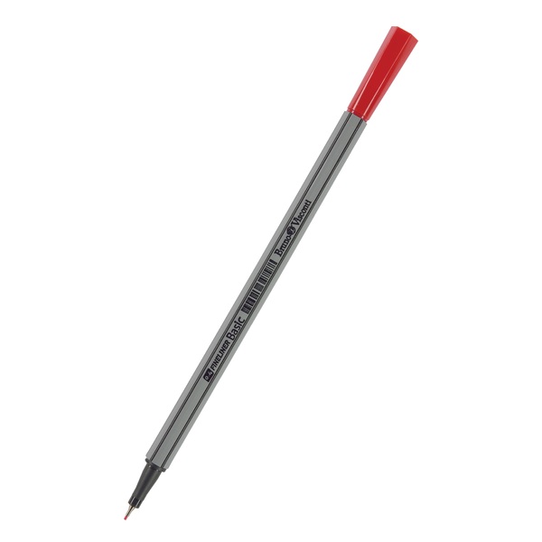 Ручка капиллярная 0,4 мм "BASIC" КРАСНАЯ (файнлайнер) 