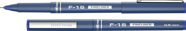 Ручка капиллярная 0,6 мм ErichKrause® "F-15" синяя
