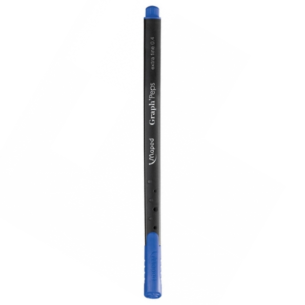 Ручка капиллярная, толщина линии - 0,4 мм, GRAPH PEP'S эргономичная зона обхвата, синяя