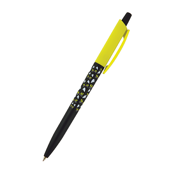 Ручка шариковая 0,5 мм "HappyClick. Ночные кошки"  синяя