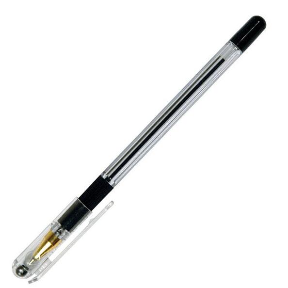 Ручка шариковая 0,5 мм MunHwa "MC Gold" черная, грип