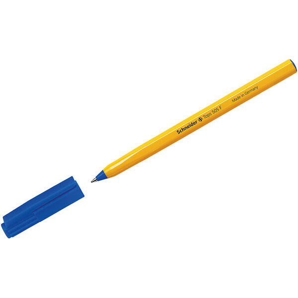 Ручка шариковая 0,5 мм Schneider "Tops 505 F" синяя, оранжевый корпус 