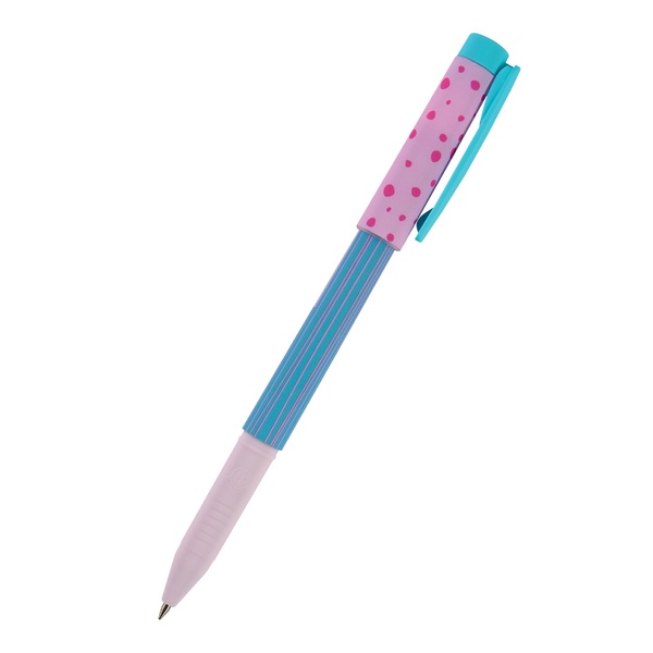 Ручка шариковая 0,7 мм "FreshWrite. Тонкие полоски"  СИНЯЯ