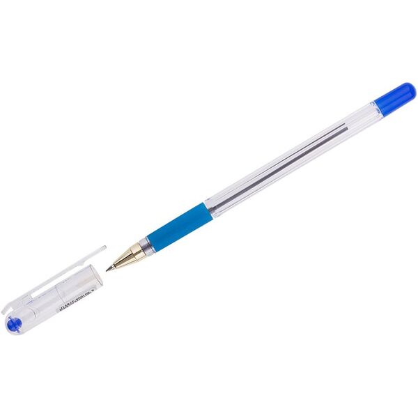 Ручка шариковая 0,7 мм MunHwa "MC Gold" синяя, грип