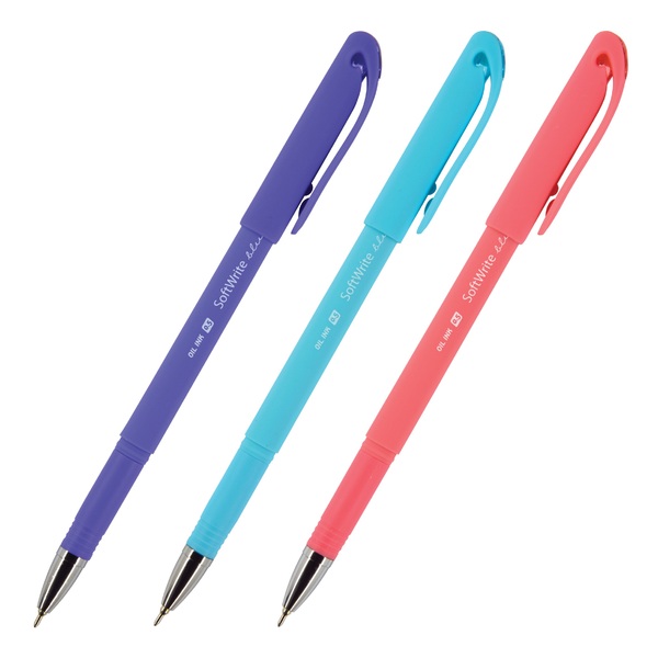 Ручка шарик. 0,5 мм "SoftWrite.JOY" чернила на масляной основе, СИНЯЯ (5 цветов корпуса)