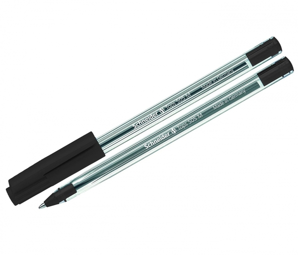 Ручка шариковая 0,5 мм прозр.корпус(черная) Schneider TOPS