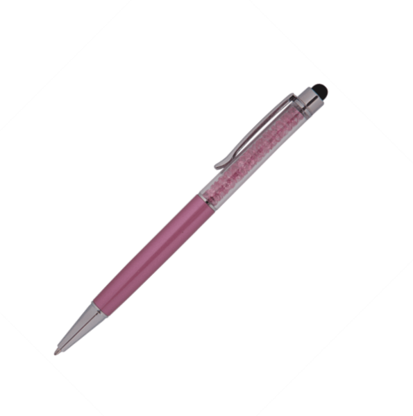 Ручка шариковая подарочная "deVENTE" металлическая, с поворотным механизмом, с кристаллами, СИНЯЯ