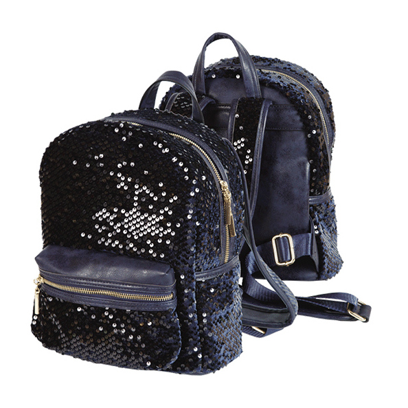 Рюкзак подростковый "deVENTE" 29x23x13 см, текстильный с пайетками, 1 отделение, 1 передний карман