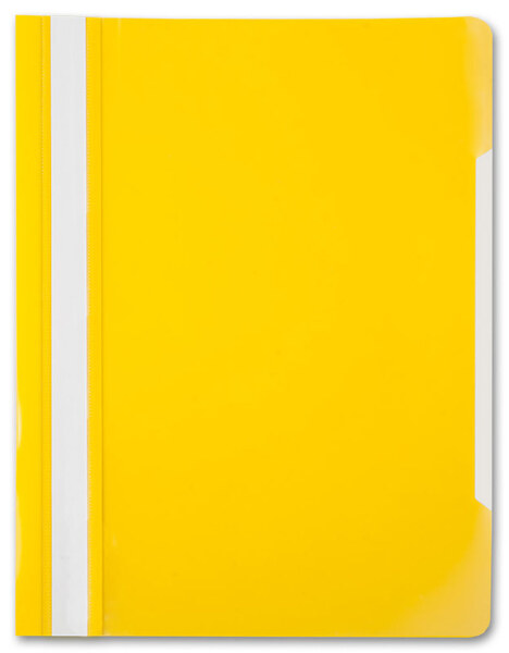 Скоросшиватель А4 с верх. прозр. листом, желтый