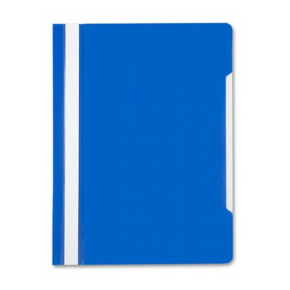 Скоросшиватель А4 с верх. прозр. листом, синяя