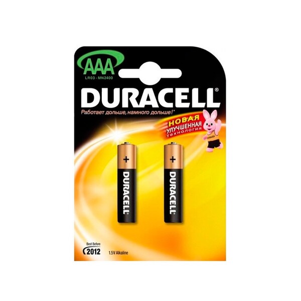 Э/п LR03 Duracell 2 шт., цена за блистер (отрывной набор)