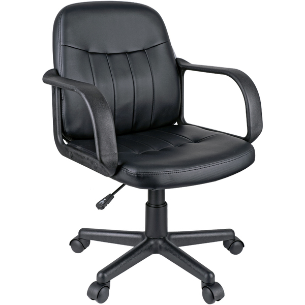 Кресло для персонала Helmi HL-M01 "Brief", экокожа черная