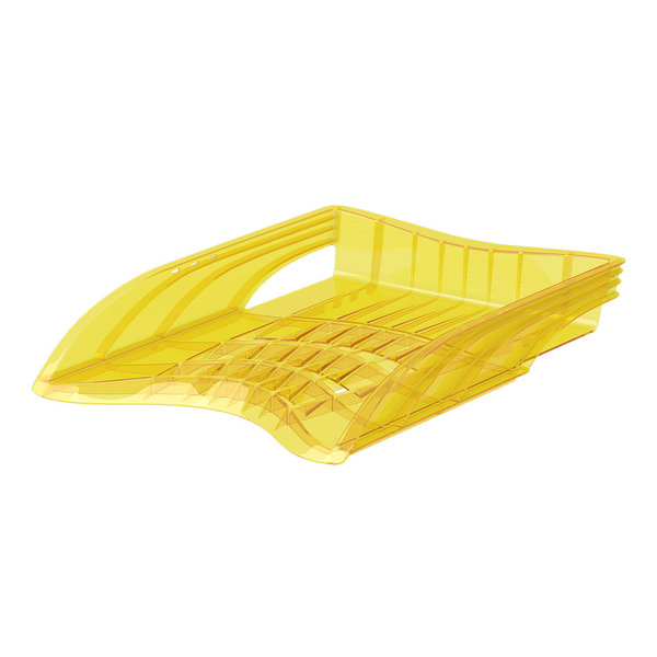 Лоток горизонтальный ErichKrause S-Wing Neon, желтый