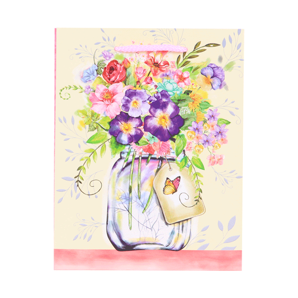 Пакет подарочный бум. "deVENTE. Bouquet" вертикальный, 18x23x8 см, с блестками