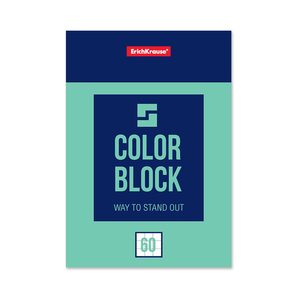 Блокнот А6 60 л. кл. на клею ErichKrause® Color Block, 