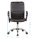 Кресло для персонала Helmi HL-M09 LUX, искусственная кожа черная, механизм качания, хром