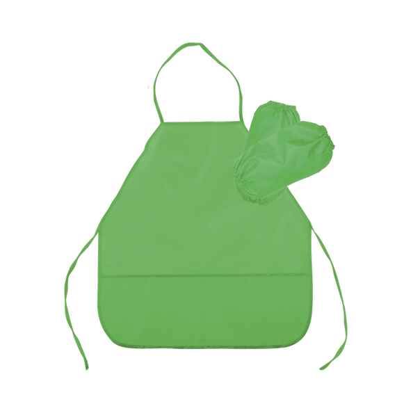 Фартук д/труда + нарукавники 45*54 (M) 3 кармана "deVENTE" зеленый, водоотталкивающая ткань