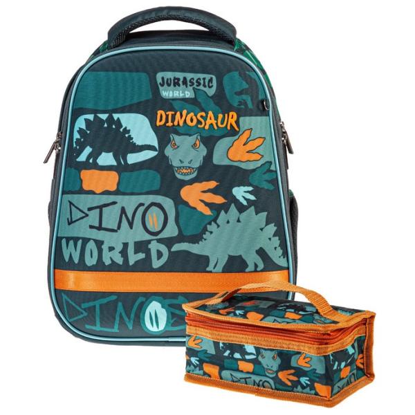 Рюкзак Hatber ERGONOMIC light -DINO WORLD- 38Х29Х15см EVA материал нагрудная стяжка светоотраж. 2 от