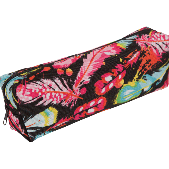 Пенал "Attomex Blossom" 21x7x3,5 см, прямоугольный, на молнии, текстильный с рисунком, ассорти 3 диз