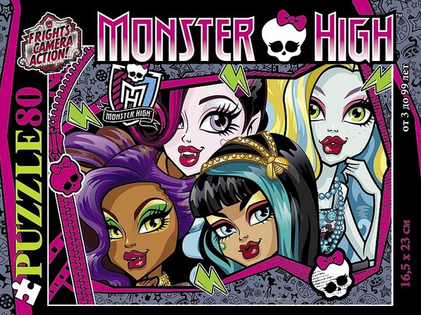 Пазлы 80 эл. 165х230мм "Школа Монстров-(Monster High)"