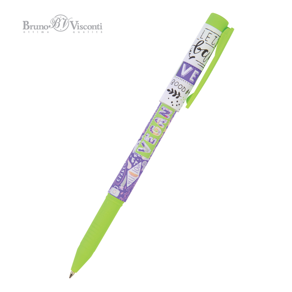 Ручка шариковая 0,7 мм "FreshWrite. Vegan. Черничный смузи" СИНЯЯ