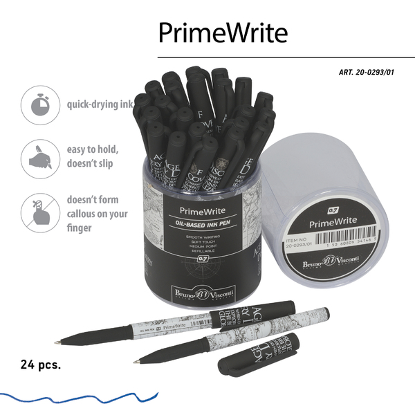 Ручка шариковая 0,7 мм "PrimeWrite. Эпоха открытий. Австралия" на масляной основе СИНЯЯ