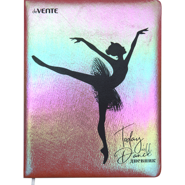 Дневник 1-11 кл. "deVENTE. Ballerina" искусств. кожа с поролоном, шелкография