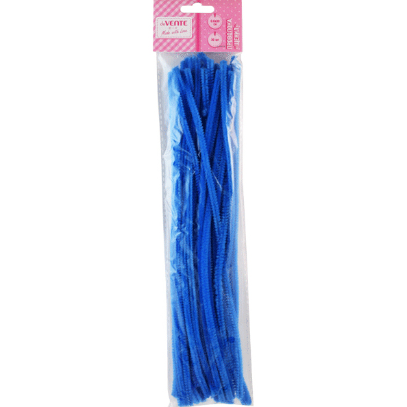 Проволока пушистая Шенил "deVENTE" 0,6x30 см, 30 шт, цвет голубой, в пластиковом паке
