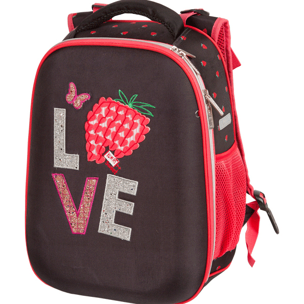 Рюкзак школьный "deVENTE. Choice. Strawberry" жесткий 38x28x16 см, вес 900 г, 1 отделение на молнии 