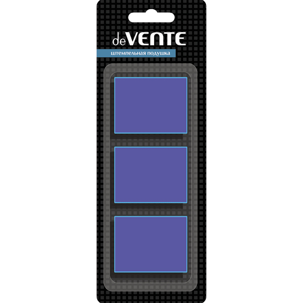 Штемпельная подушка сменная "deVENTE" для моделей 8027, 8028, 8727, 9027 синяя, 03 шт/в блистерной у