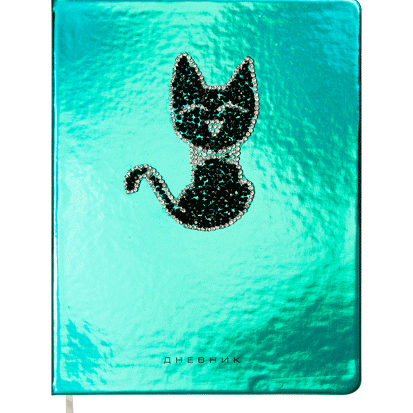 Дневник 1-11 кл. "deVENTE. Black Cat" искусств. кожа, объемная аппликация