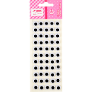 Глазки декоративные "deVENTE" круглые пластиковые, цвет черный, 10 мм, 55 шт в пластиковом пакете с 