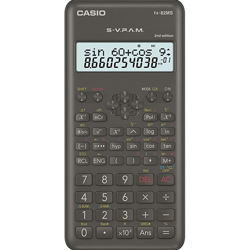 Калькулятор научный 10 разр., Casio черный  FX-82MS-2-S-ET-D