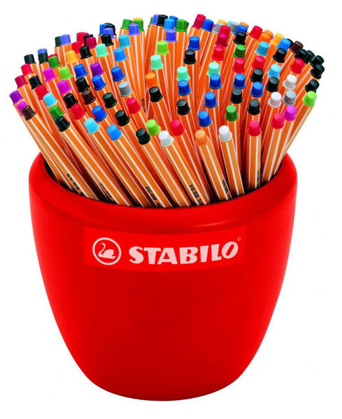 Ручка капиллярная Stabilo дисплей в керамич горшке 88/150-3