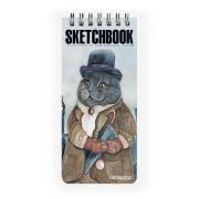 SKETCHBOOK 105х220 мм 120 л. пухлая 60 гр. на гребне (6 видов)