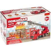 Конструктор с отверткой Bondibon, Собирай и Играй «ПОЖАРНАЯ ЧАСТЬ», 74 дет., BOX