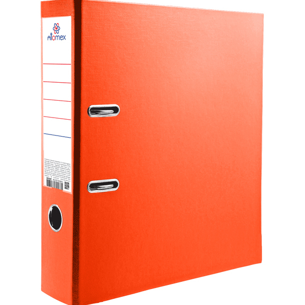 Папка-регистратор 75 мм "Attomex" PVC разобранная, металлическая окантовка, оранжевая
