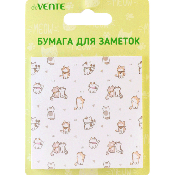 Бумага на л/п 75*75 30 л. "deVENTE. Cat pattern" офсет 80 г/м²
