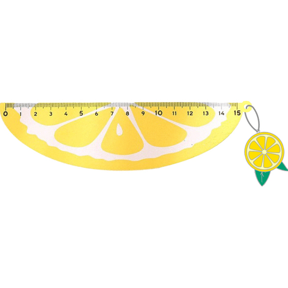 Линейка 15 см "deVENTE. Tutti-Frutti. Lemon" ПВХ с рисунком, с подвесом, в пластик. блистере